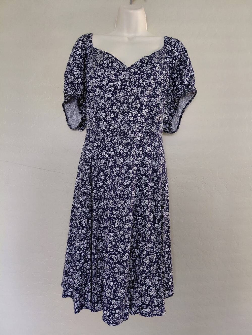 NWT, Torrid, dress, Blue, Floral, Skater Dress, Knee Length, 2x, 18/20, Pockets